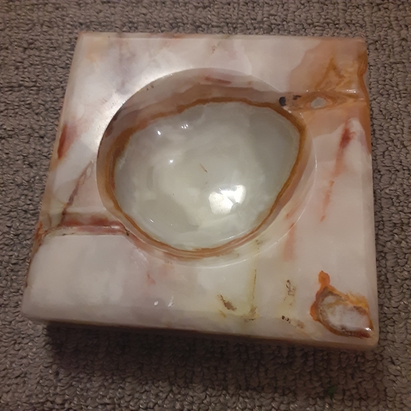 Vintage Onyx Ashtray/ Smudge Bowl- Excellent Condition - Picture 3 of 8